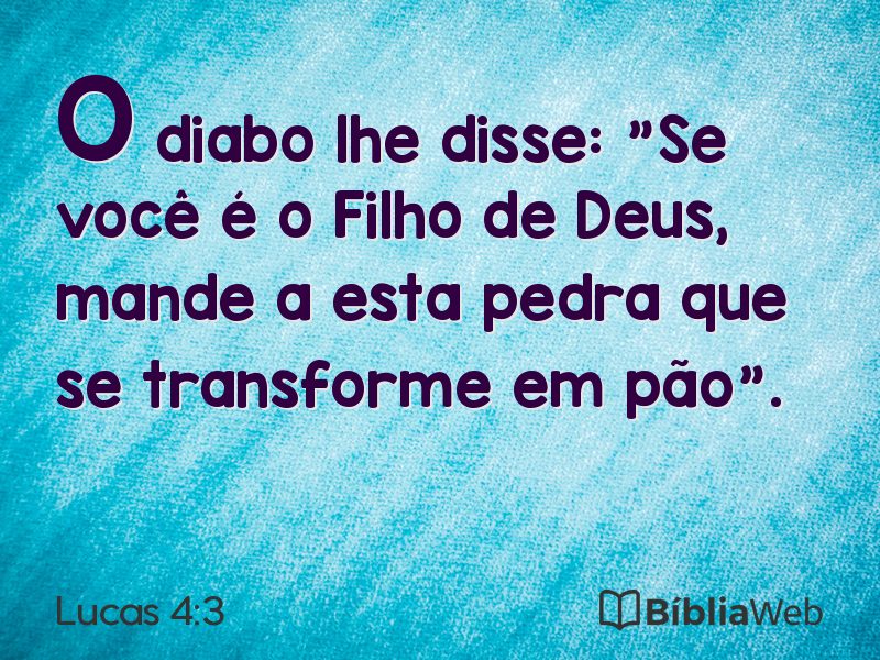 Lucas 4:3 em imagem para compartilhar