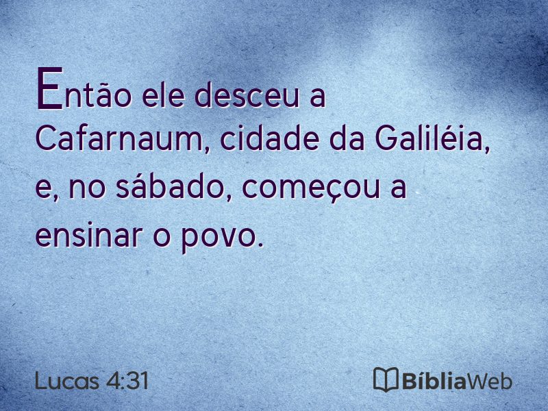 Lucas 4:31 em imagem para compartilhar