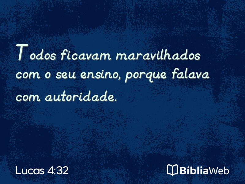 Lucas 4:32 em imagem para compartilhar