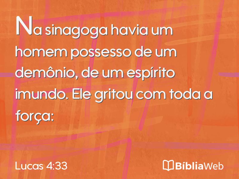 Lucas 4:33 em imagem para compartilhar