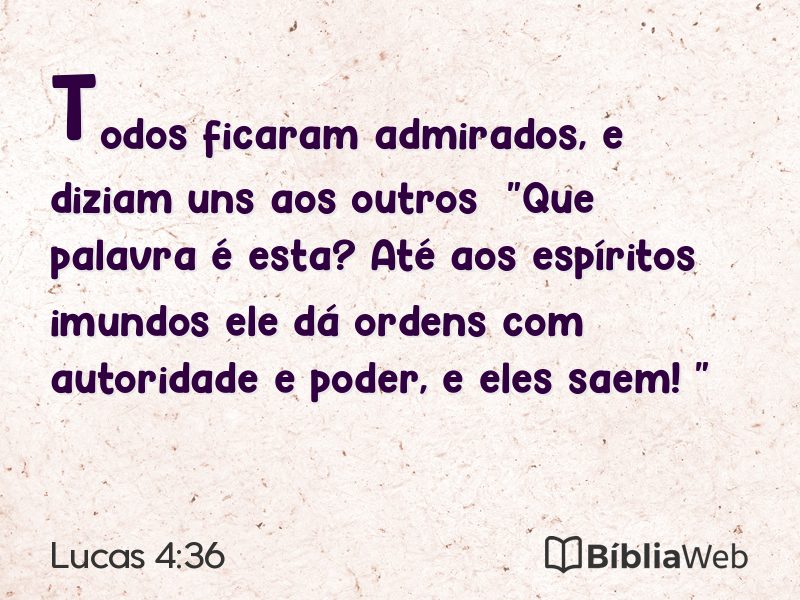 Lucas 4:36 em imagem para compartilhar