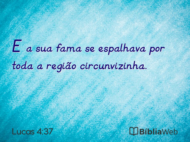 Lucas 4:37 em imagem para compartilhar