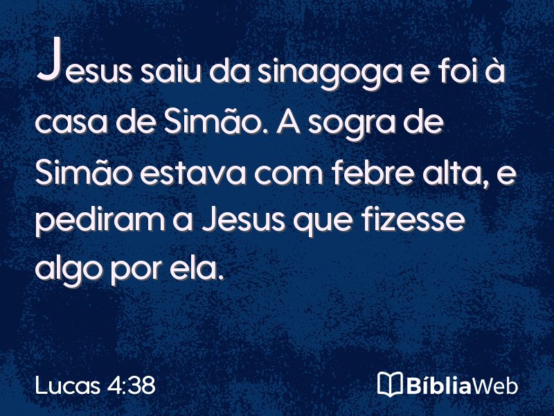 Lucas 4:38 em imagem para compartilhar