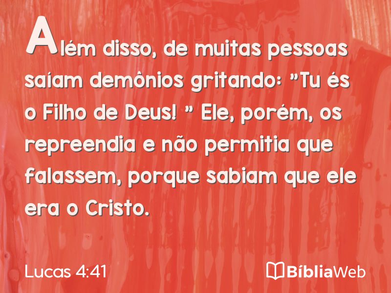 Lucas 4:41 em imagem para compartilhar