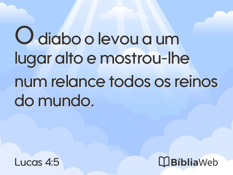 Lucas 4:5 em imagem para compartilhar