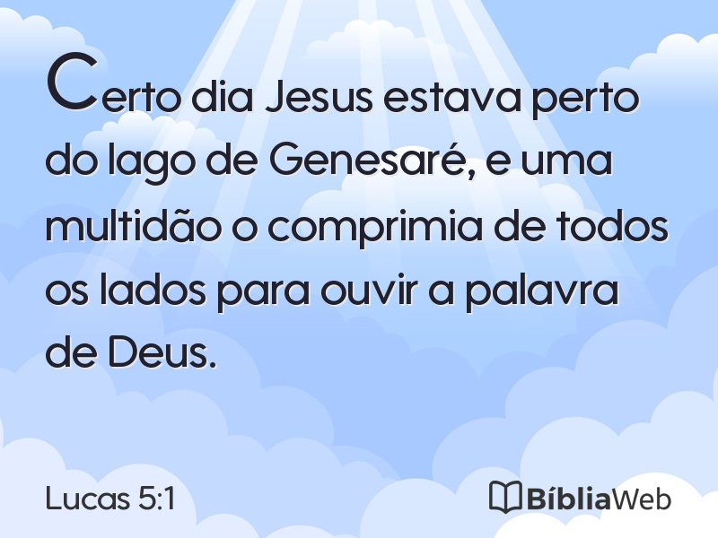Lucas 5:1 em imagem para compartilhar