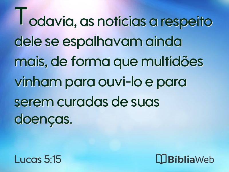 Lucas 5:15 em imagem para compartilhar