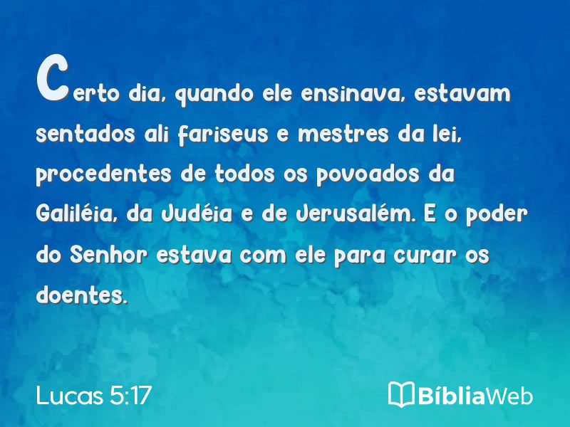 Lucas 5:17 em imagem para compartilhar