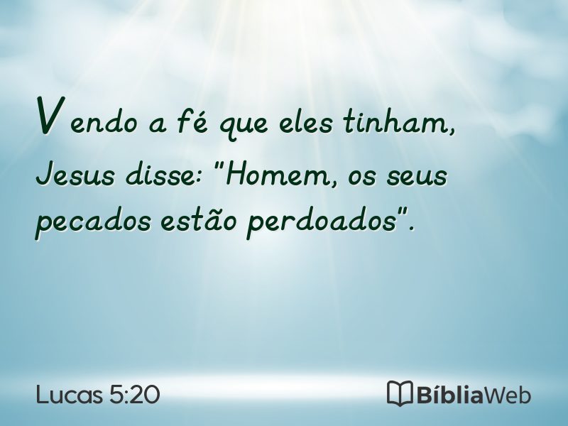 Lucas 5:20 em imagem para compartilhar