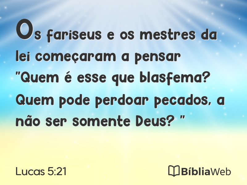 Lucas 5:21 em imagem para compartilhar