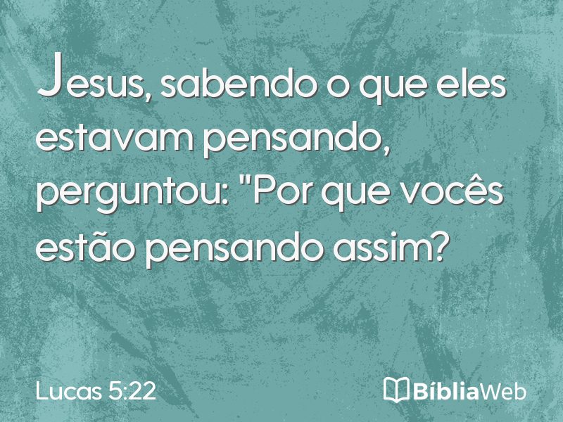 Lucas 5:22 em imagem para compartilhar