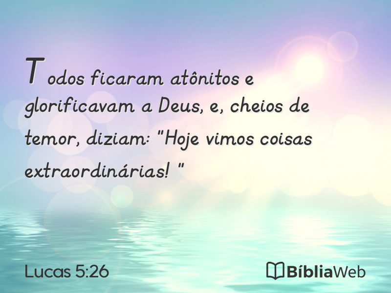Lucas 5:26 em imagem para compartilhar