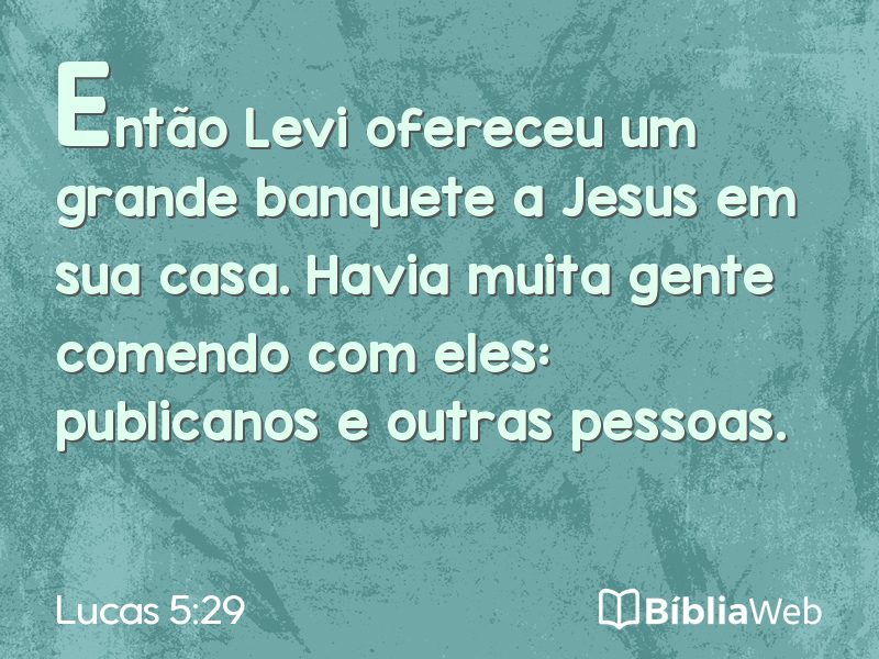 Lucas 5:29 em imagem para compartilhar