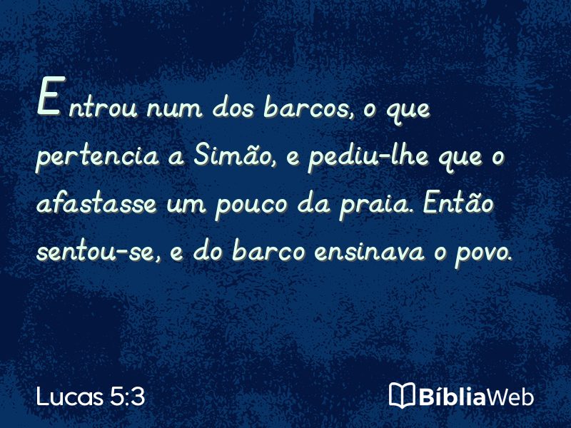 Lucas 5:3 em imagem para compartilhar