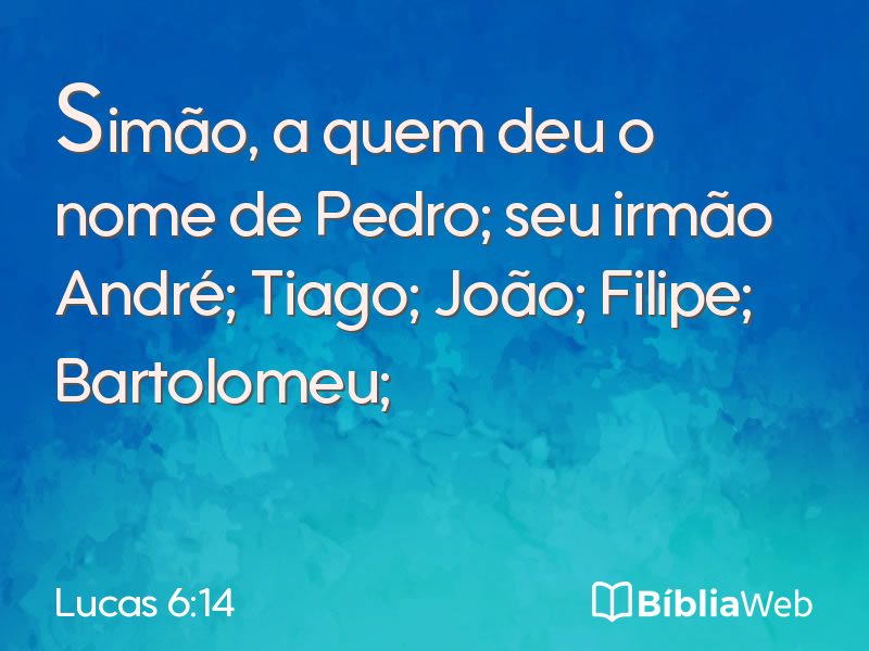 Lucas 6:14 em imagem para compartilhar