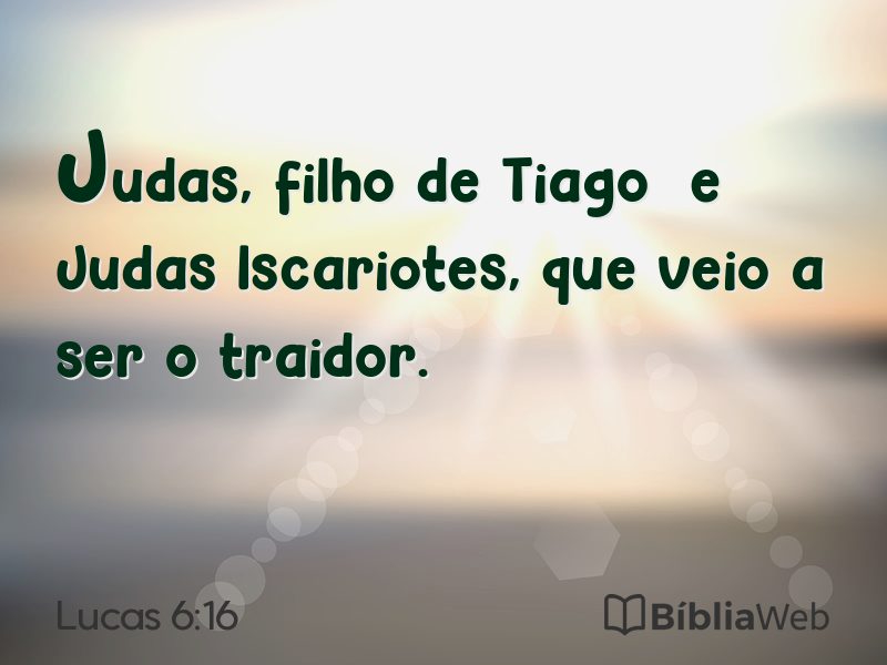 Lucas 6:16 em imagem para compartilhar