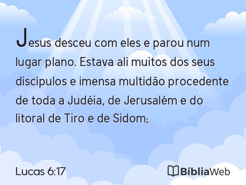 Lucas 6:17 em imagem para compartilhar