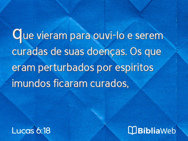 Lucas 6:18 em imagem para compartilhar