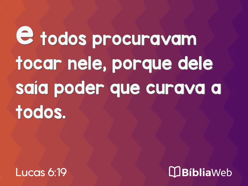 Lucas 6:19 em imagem para compartilhar