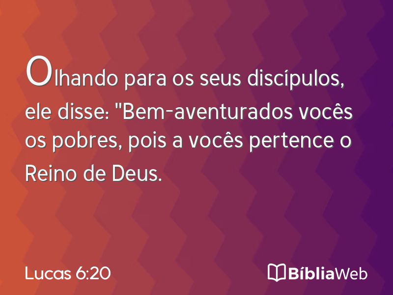 Lucas 6:20 em imagem para compartilhar