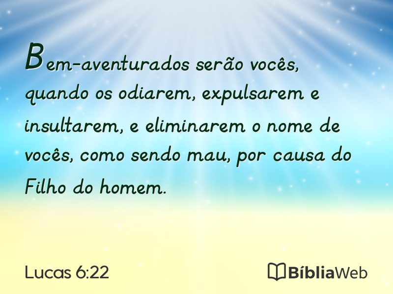 Lucas 6:22 em imagem para compartilhar