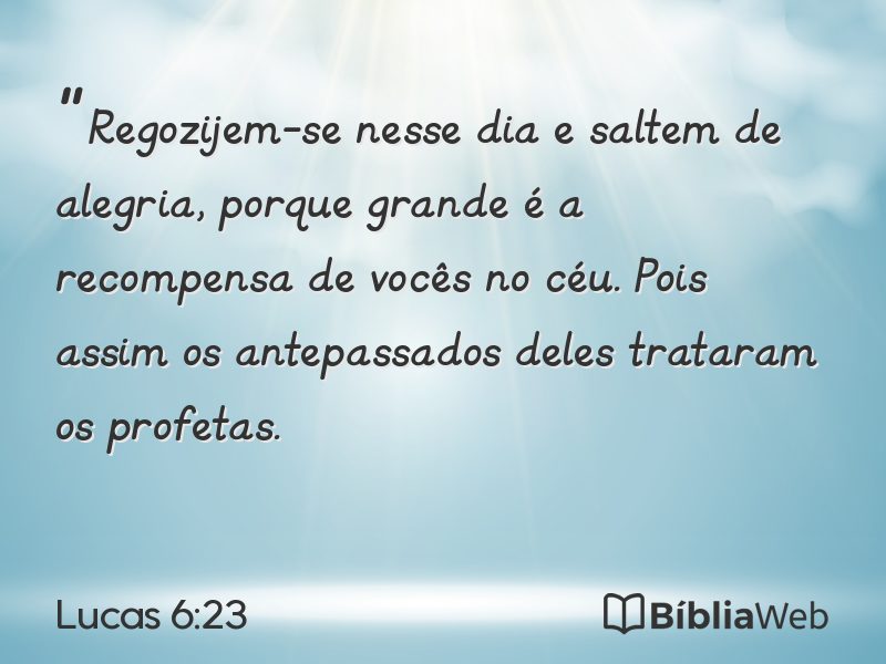 Lucas 6:23 em imagem para compartilhar