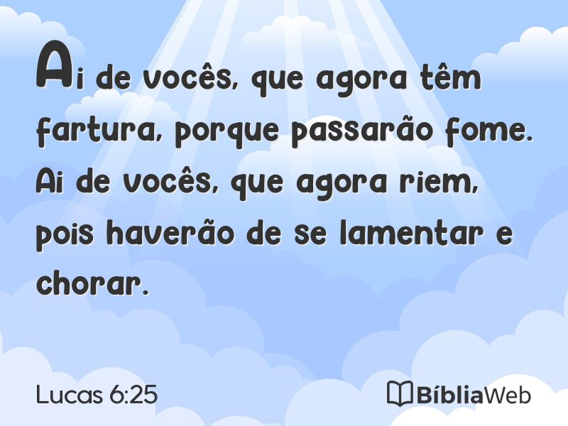 Lucas 6:25 em imagem para compartilhar