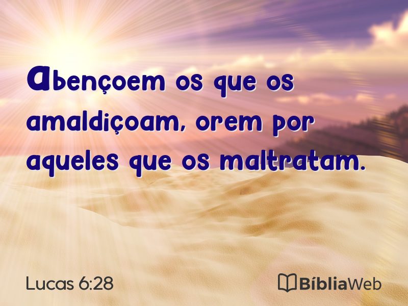 Lucas 6:28 em imagem para compartilhar