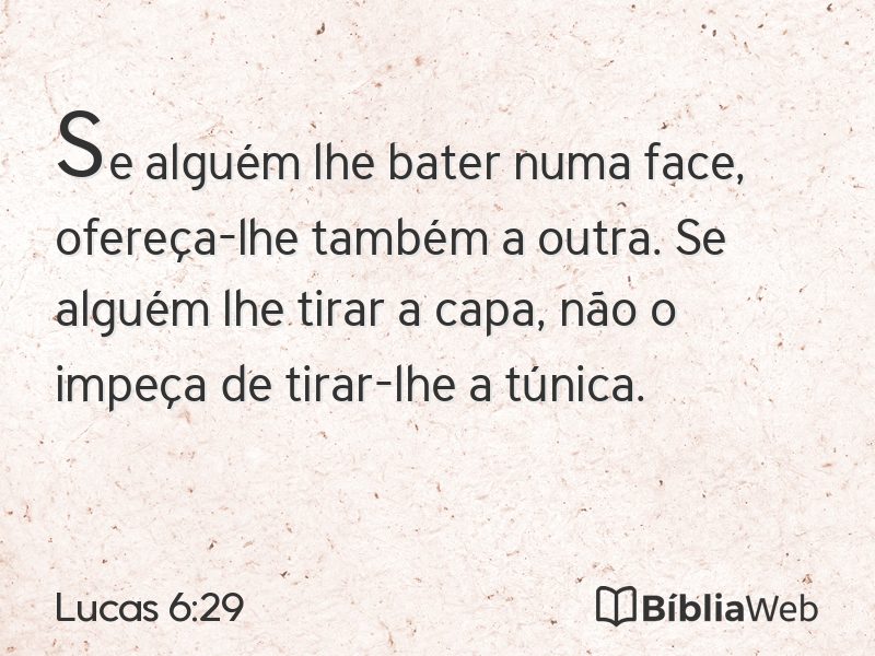 Lucas 6:29 em imagem para compartilhar