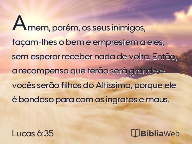 Lucas 6:35 em imagem para compartilhar