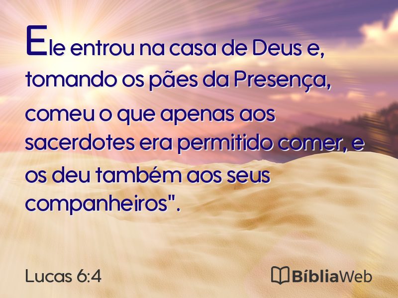 Lucas 6:4 em imagem para compartilhar