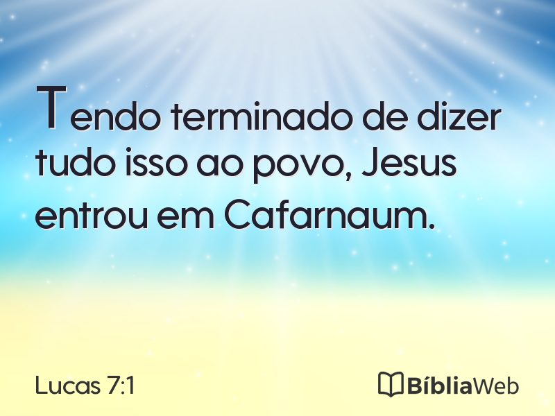 Lucas 7:1 em imagem para compartilhar