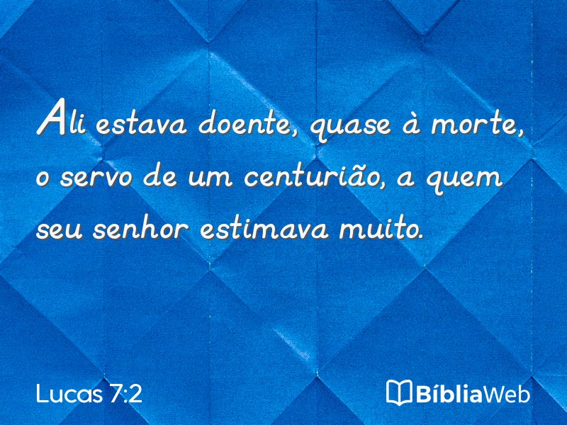 Lucas 7:2 em imagem para compartilhar