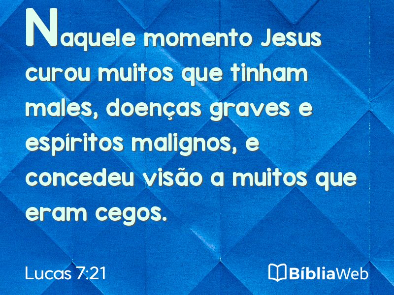 Lucas 7:21 em imagem para compartilhar