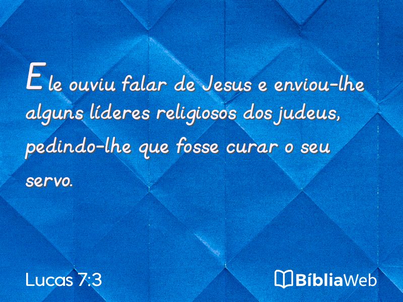 Lucas 7:3 em imagem para compartilhar