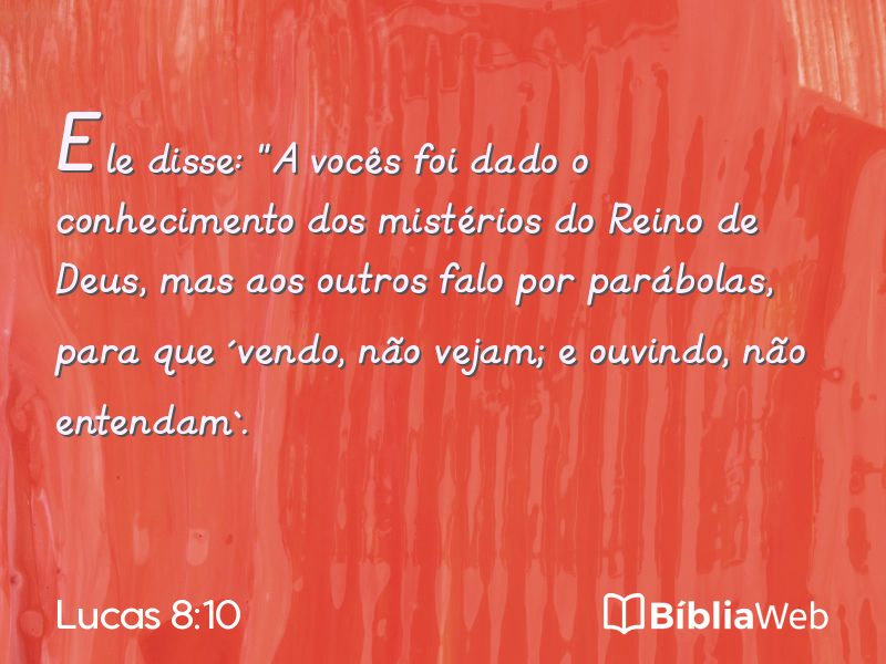 Lucas 8:10 em imagem para compartilhar