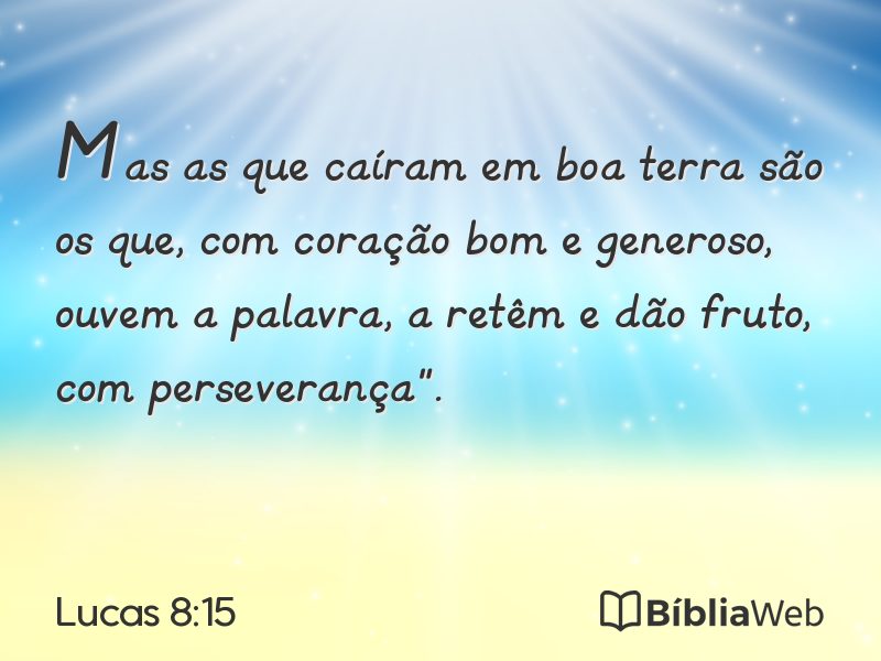 Lucas 8:15 em imagem para compartilhar