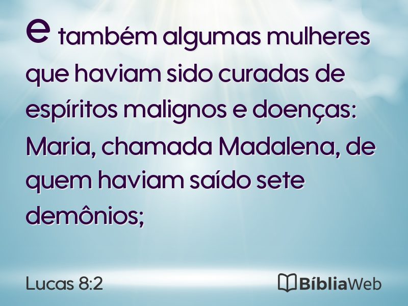 Lucas 8:2 em imagem para compartilhar