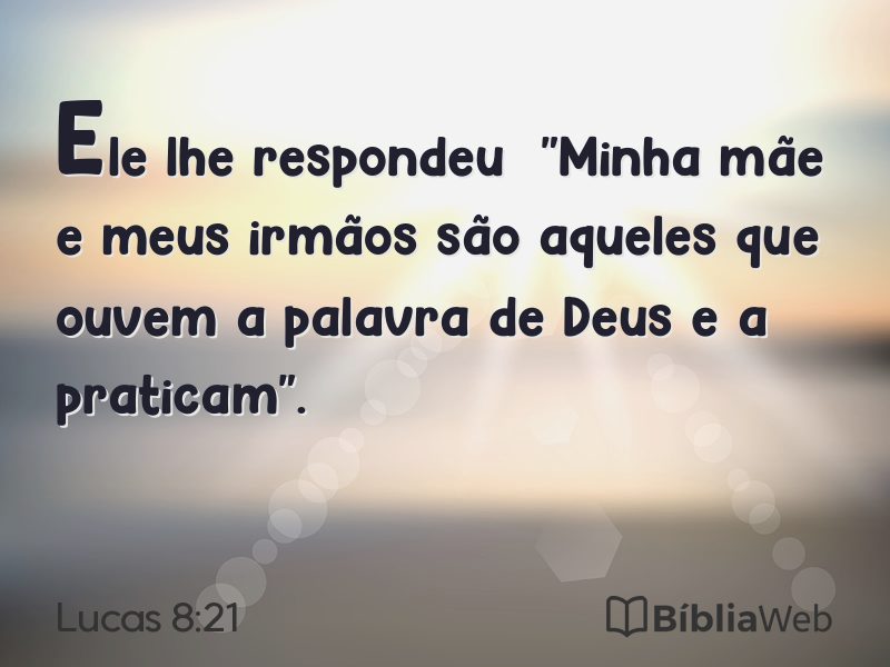 Lucas 8:21 em imagem para compartilhar