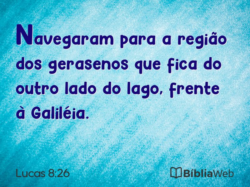 Lucas 8:26 em imagem para compartilhar