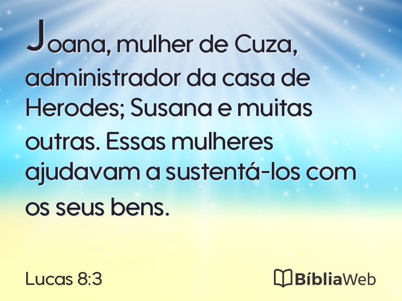 Lucas 8:3 em imagem para compartilhar