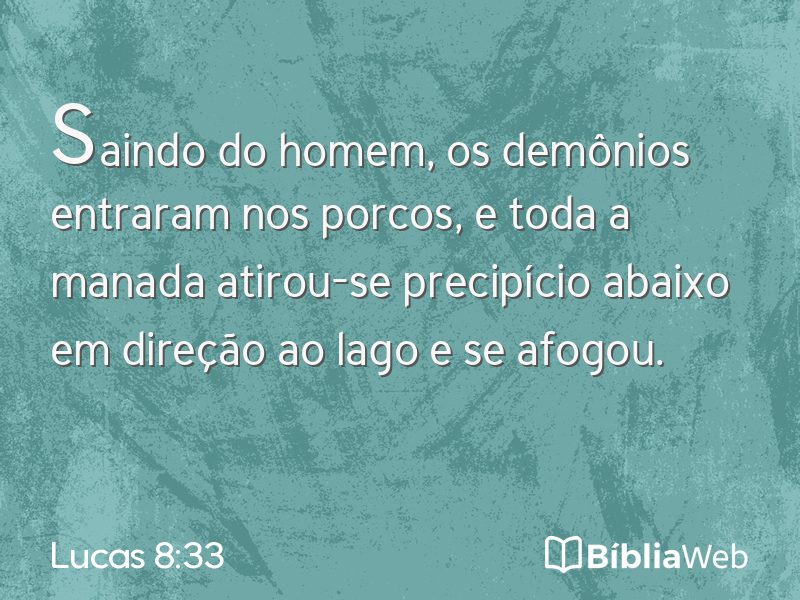 Lucas 8:33 em imagem para compartilhar