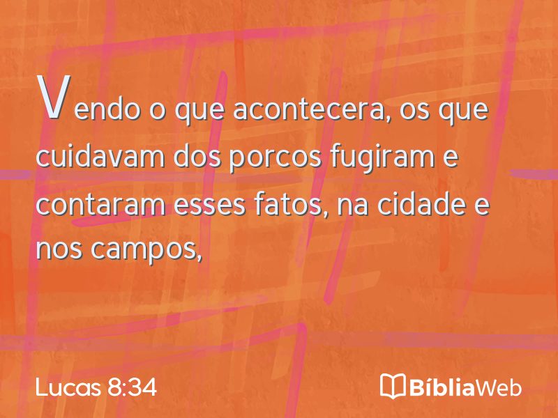 Lucas 8:34 em imagem para compartilhar