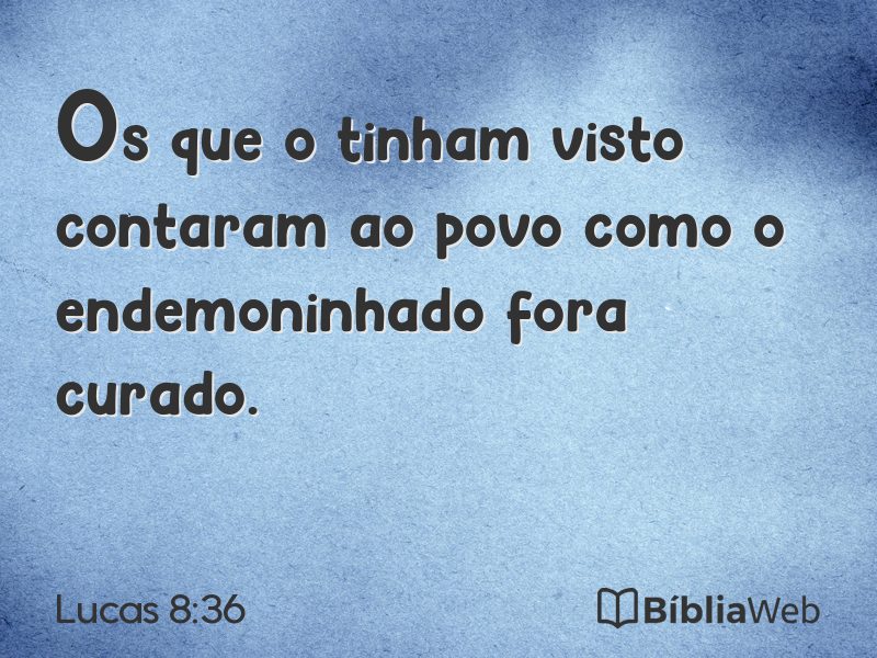 Lucas 8:36 em imagem para compartilhar