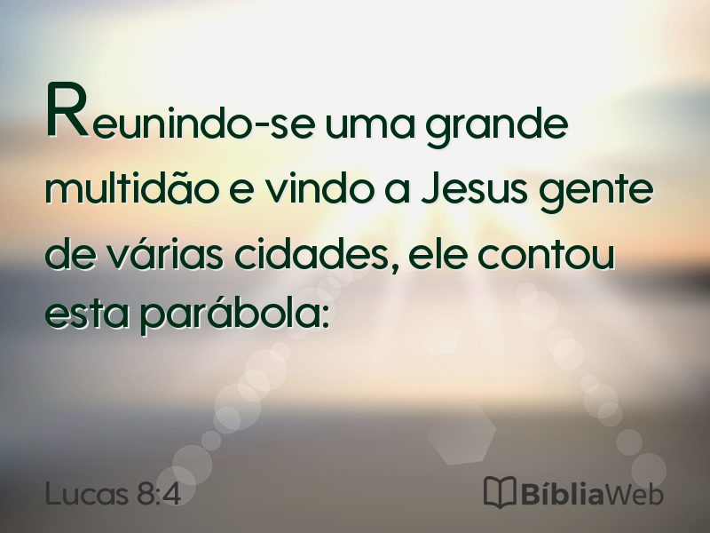 Lucas 8:4 em imagem para compartilhar
