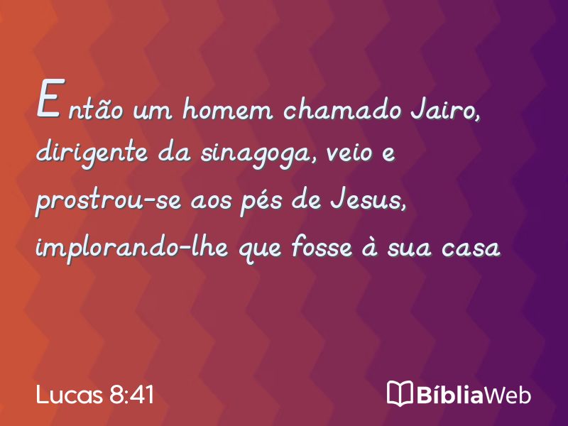 Lucas 8:41 em imagem para compartilhar