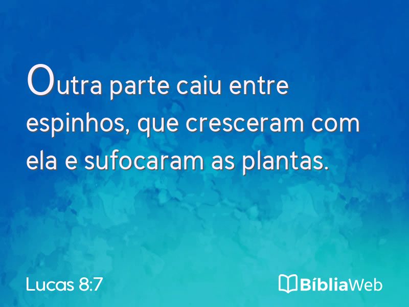 Lucas 8:7 em imagem para compartilhar