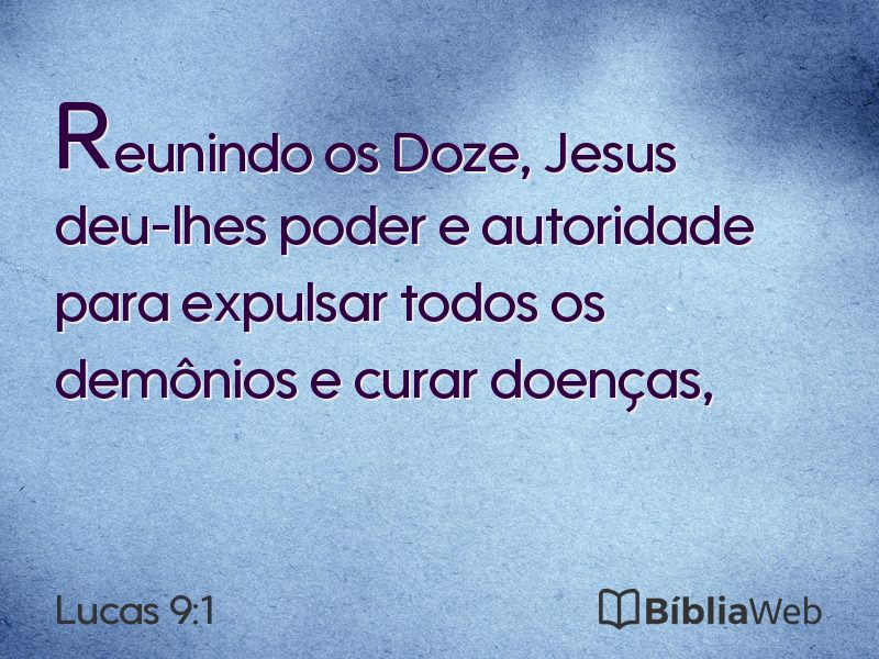 Lucas 9:1 em imagem para compartilhar
