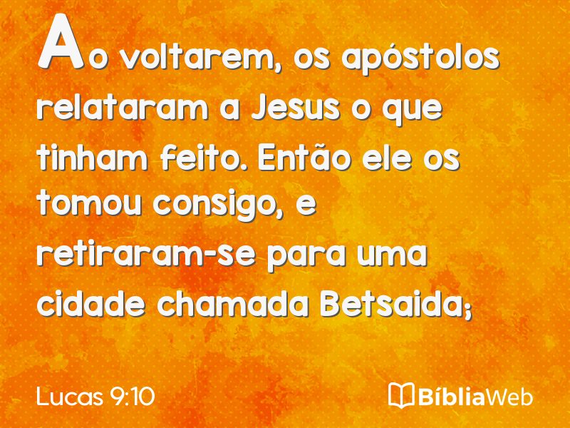Lucas 9:10 em imagem para compartilhar