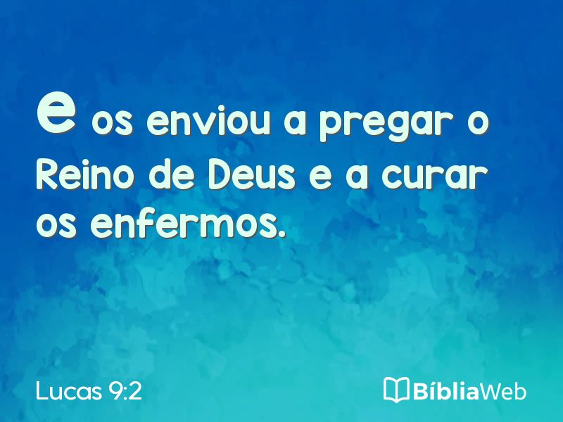 Lucas 9:2 em imagem para compartilhar